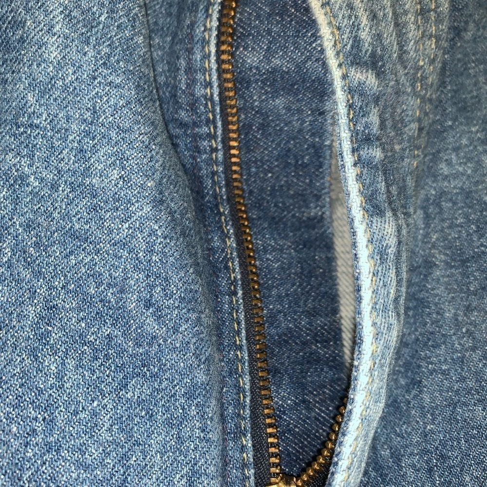 VINTAGE LEE BLUE JEANS WIDE THIGH STRAIGHT LEG 80S SCHOOL 15 MEDIUM MOMCORE - Picture 7 of 11